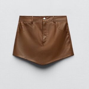 Zara faux leather skort